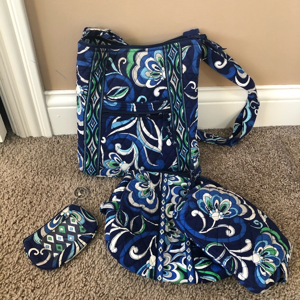 Vera Bradley Bag + Wallet + Cosmetic Bags